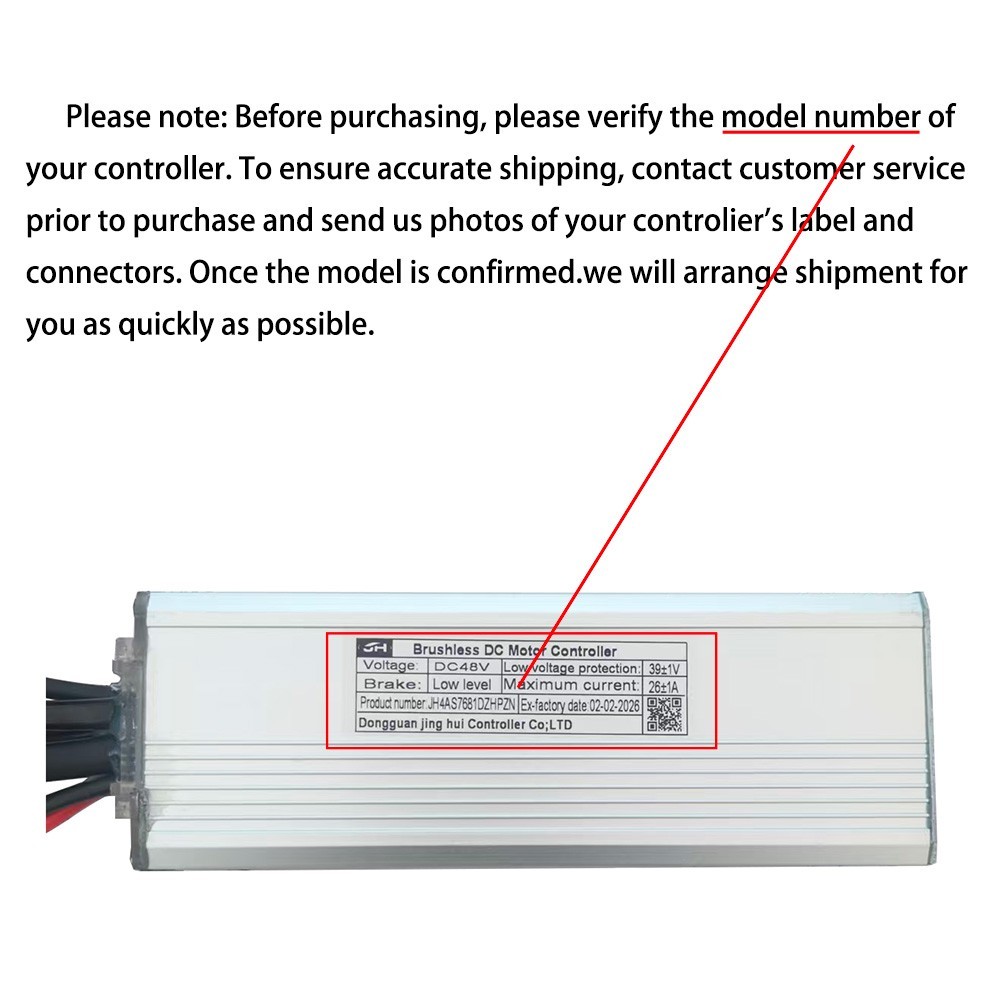 Brushless Motor Controller JH4AS7681DZHPZN 48V 26A Electric Bike Conversion Kit