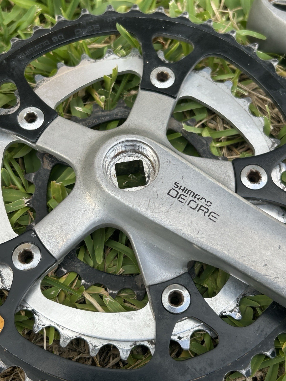 Vintage Shimano Deore DX FC-MT60 Crankset 175mm SG 46/36/24 1980s 90s MTB