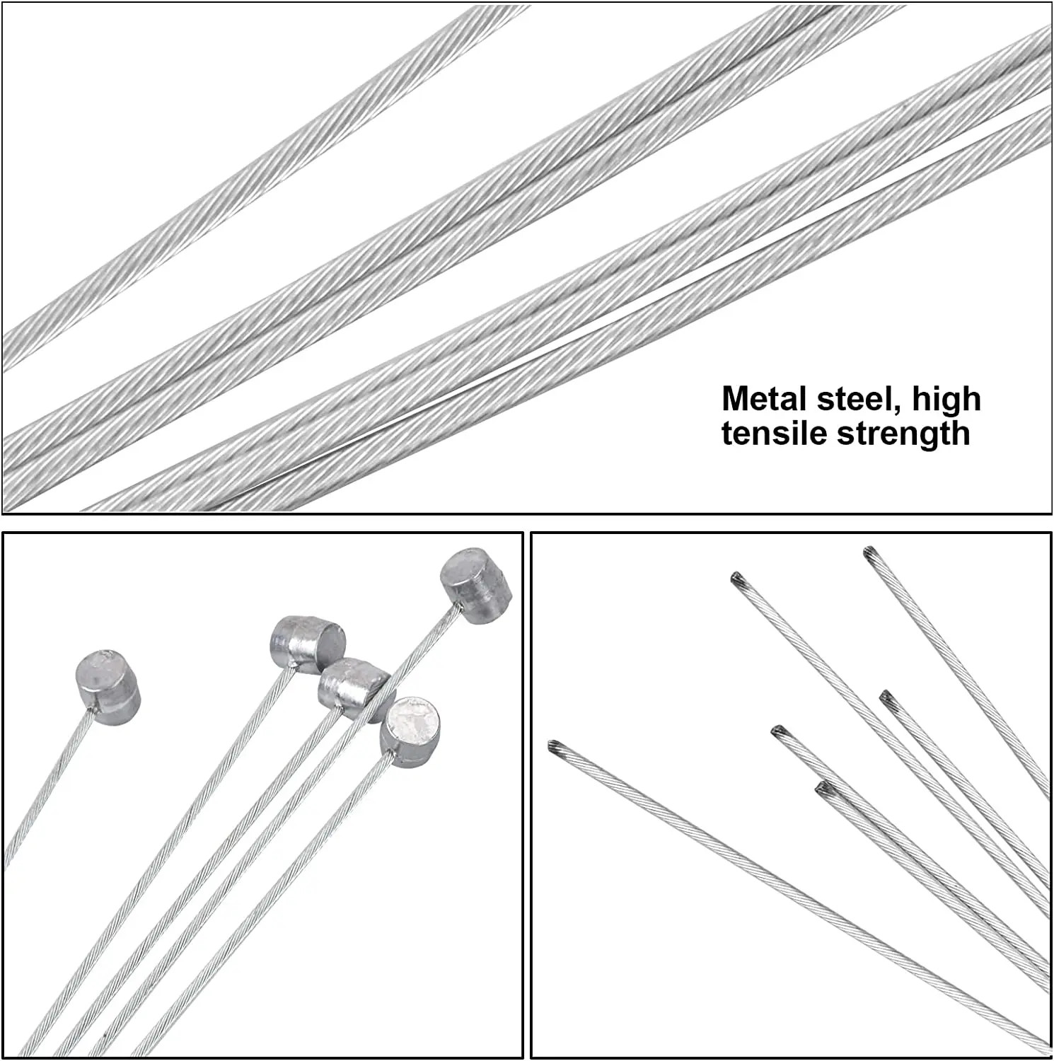 10pcs Bike Brake Shift Inner Cable Set MTB Road Gear Wire 900-2000mm