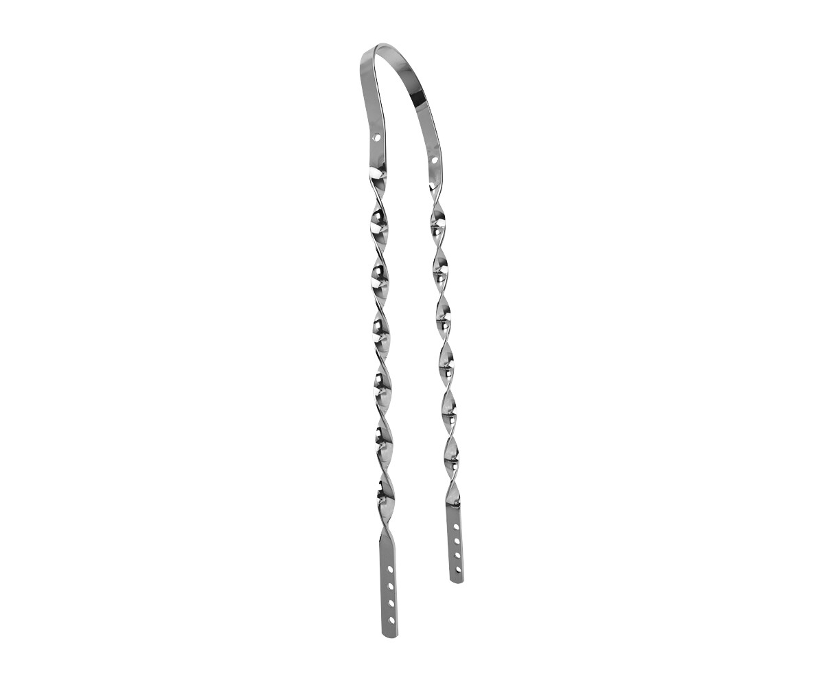 NEW! 26″ LONG LOWRIDER STEEL FLAT TWISTED SISSY BAR IN CHROME