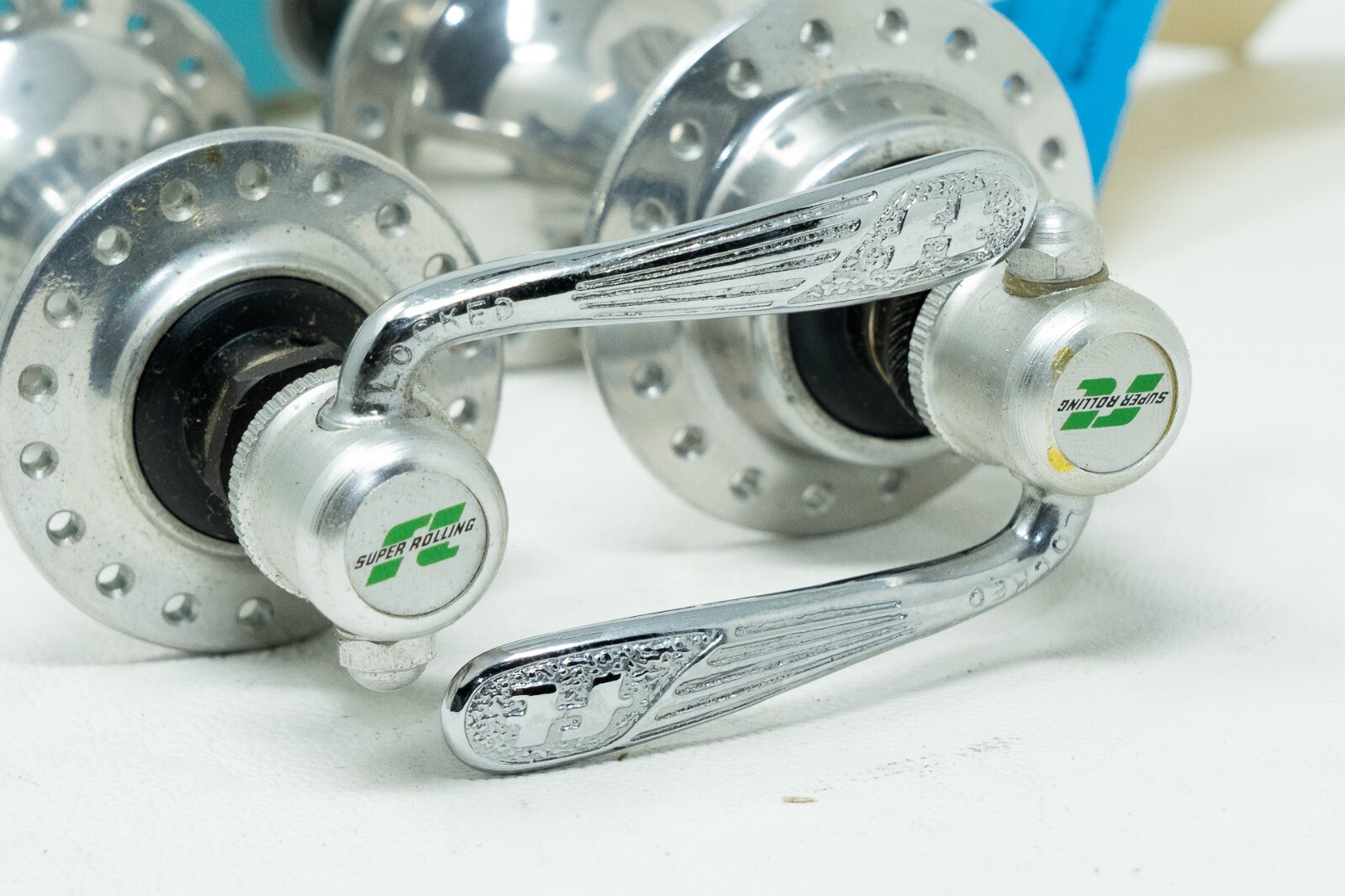 NOS FT BOLOGNA SUPER ROLLING HUBS 36h HOLES VINTAGE OLD LIGHTWEIGHT 6 SPEED