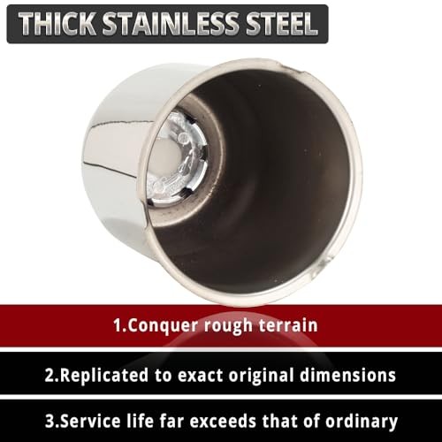 RTrhinotuning 3.74″ Floating Wheel 3.74″ Center Hole, 4.33″ Height Chrome
