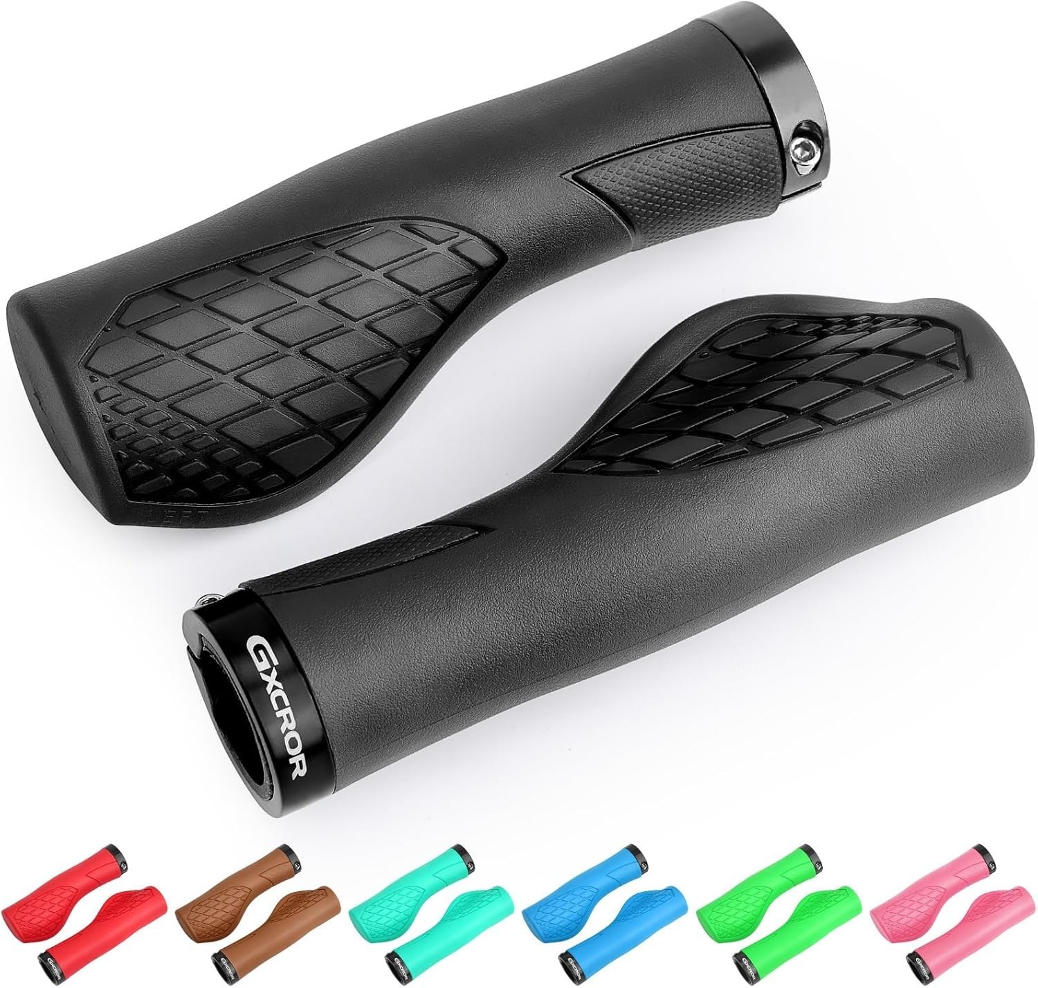 Bike Grips,Ergonomic Bicycle Handlebars Grips Shock Absorbing Dual-Density Si…