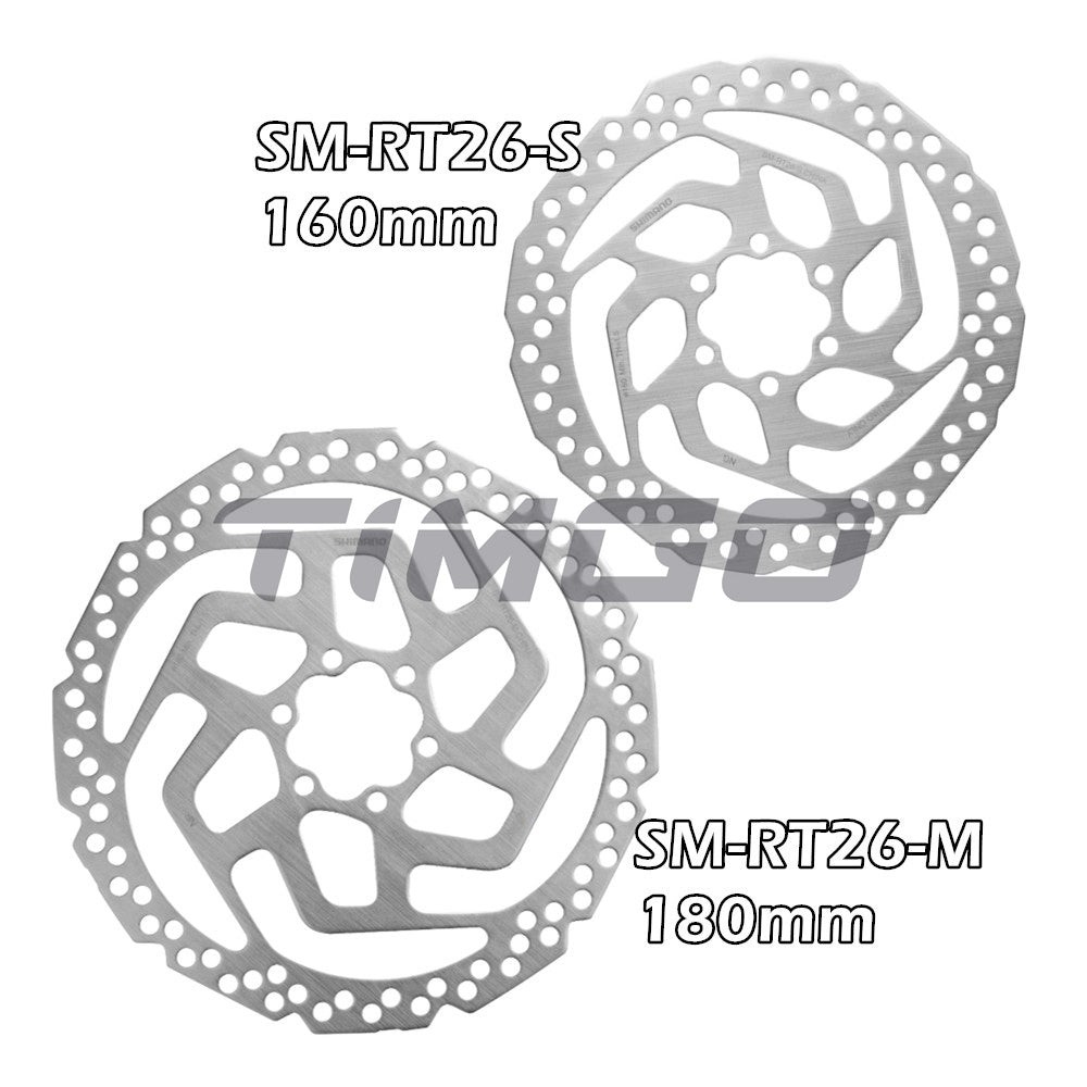 Shimano SM-RT26 SM-RT56 Disc Brake Rotor Stainless Steel 6 Bolts 160mm 180mm