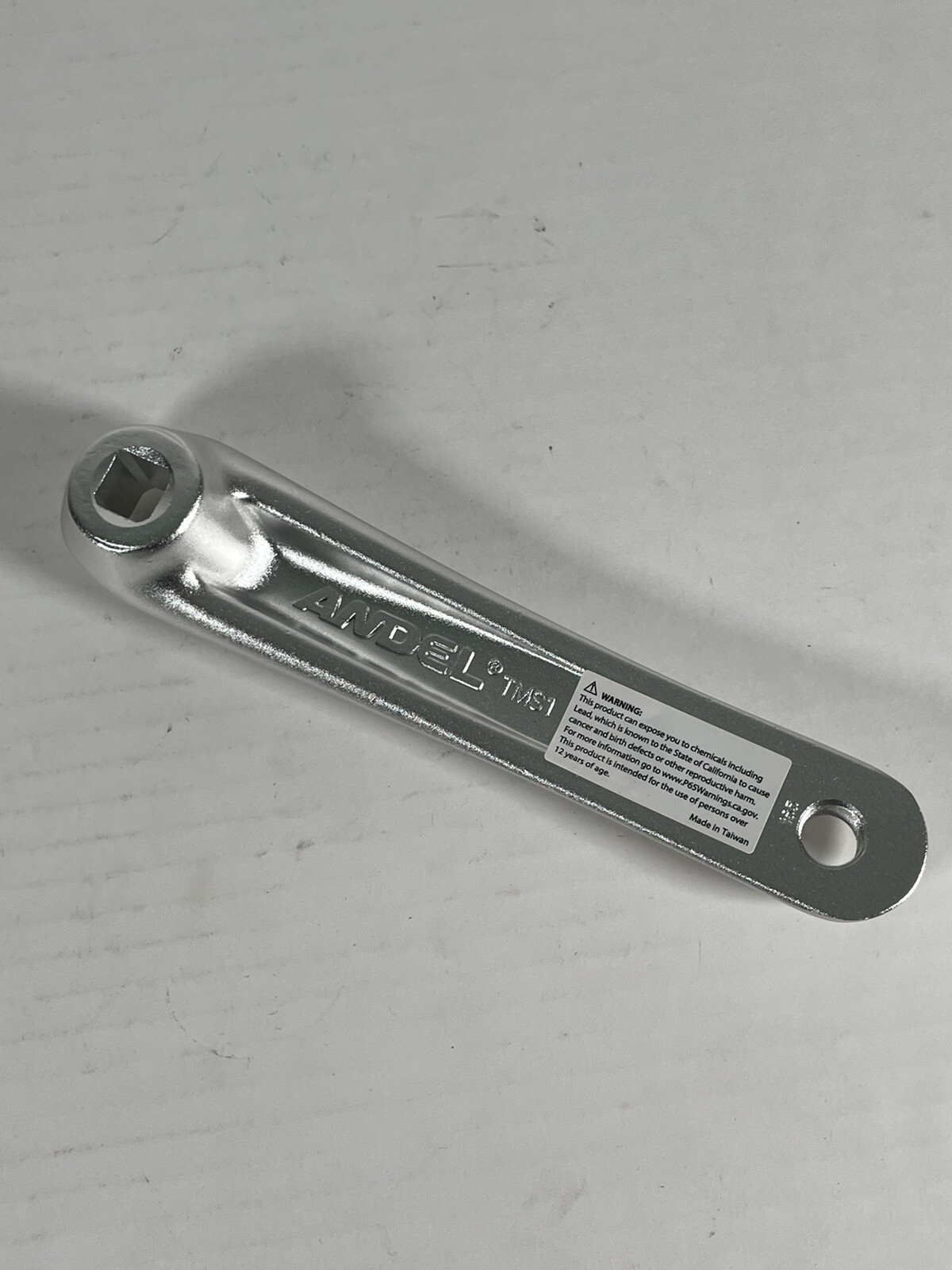 Silver 165mm/170mm Left Crank Arm, For Hybrid/Mountain, Square Taper ANDEL TMS1