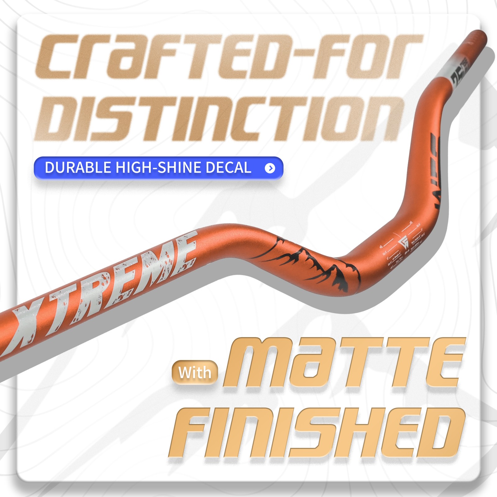 WFS Xtreme 31.8 x 800mm Handlebar 75mm Rise, Orange