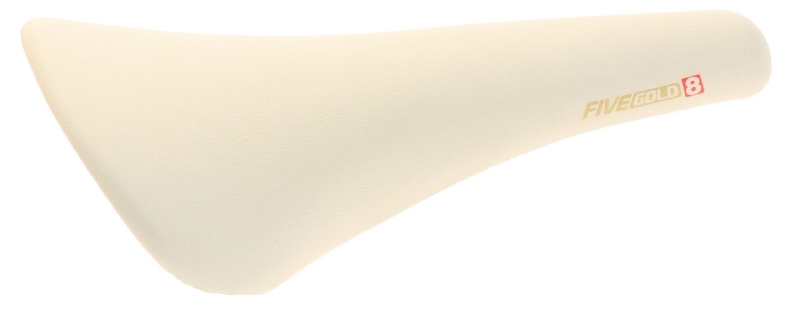 Kashimax Five Gold 8P Saddle NJS 30mm Rails White Smooth Leather NEW NOS