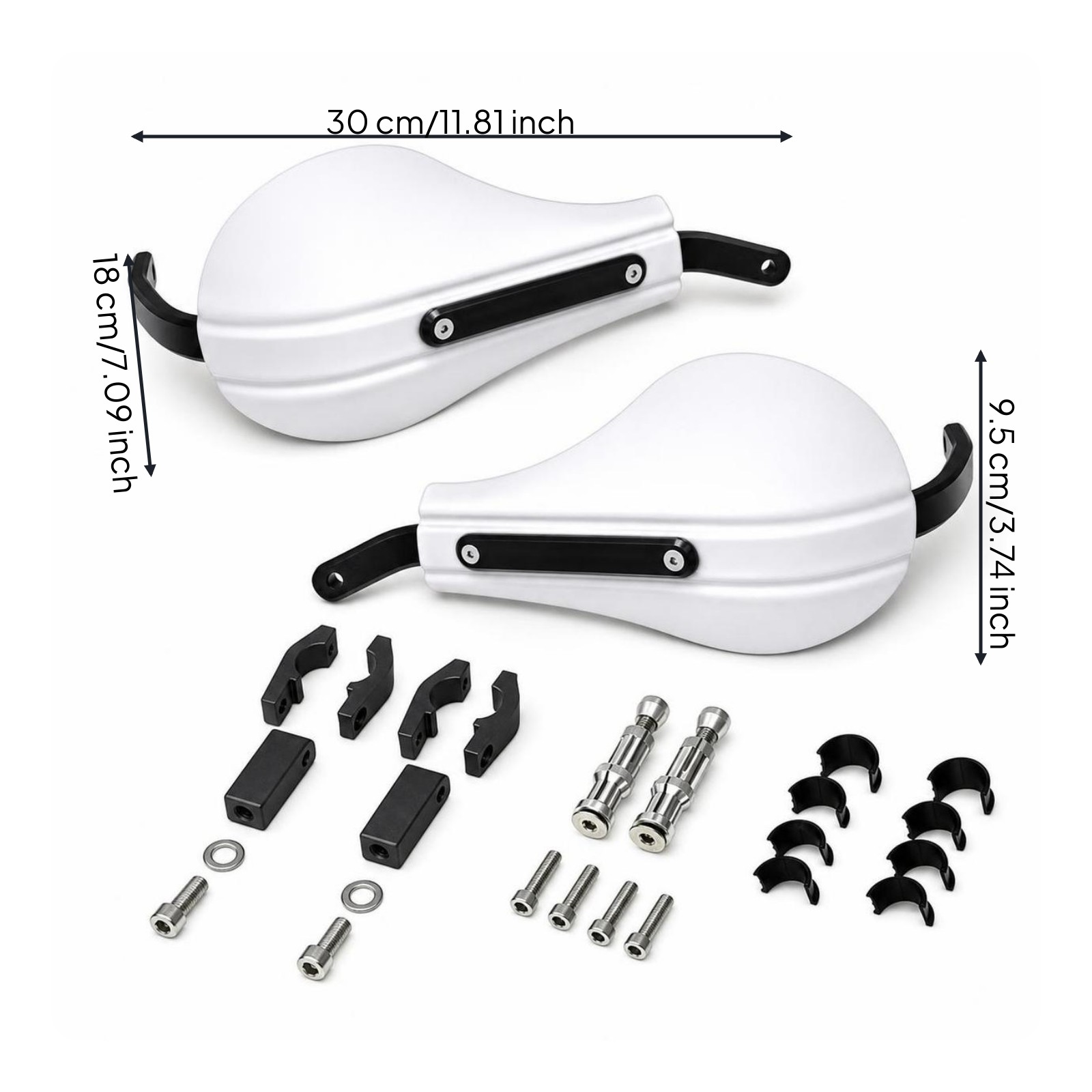 Motorcycle Handlebar Guard with Mounting Bracket Universal Fit Motorcycle