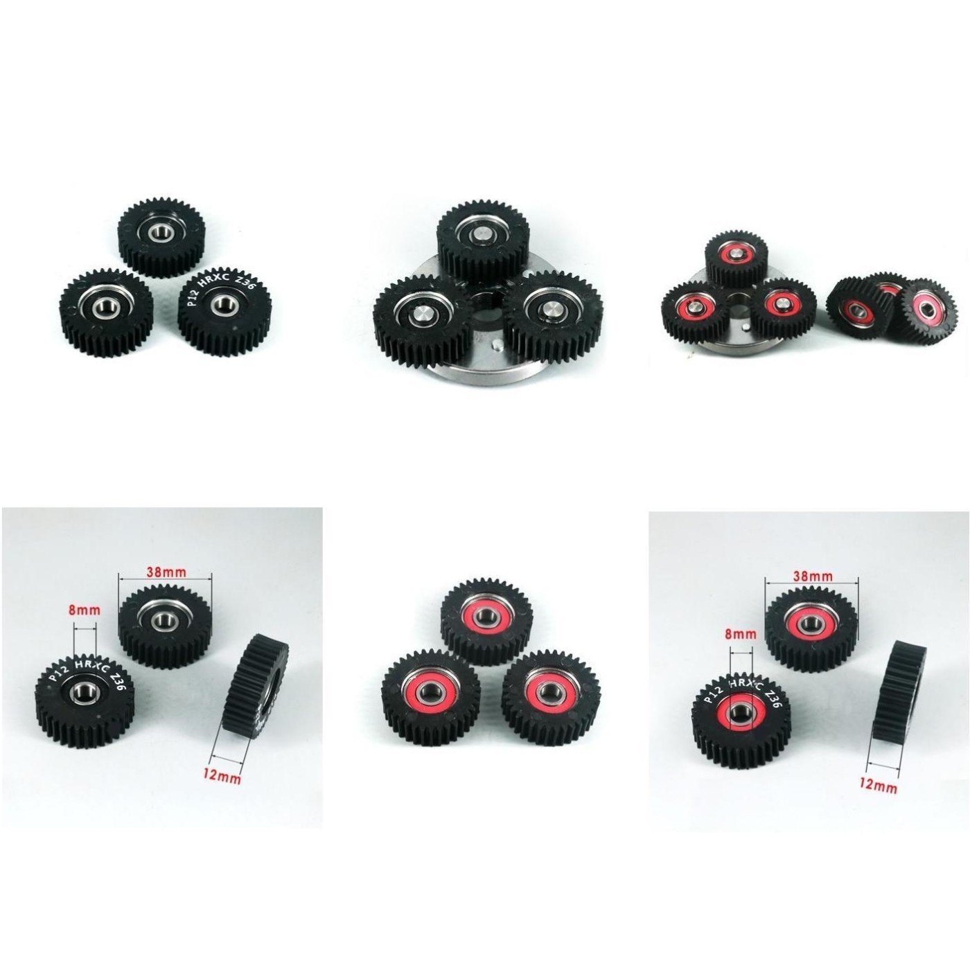 Gears Nylon Planetary Gears W/ Bearing 36Teeth 3Pcs 608-RS ABEC-7 E-Bike