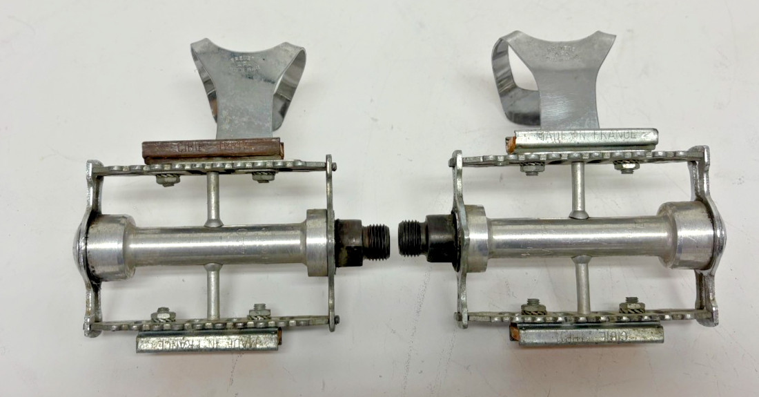 Vintage Maillard Silver Aluminum/Steel Platform Pedals Christophe Mini Cages