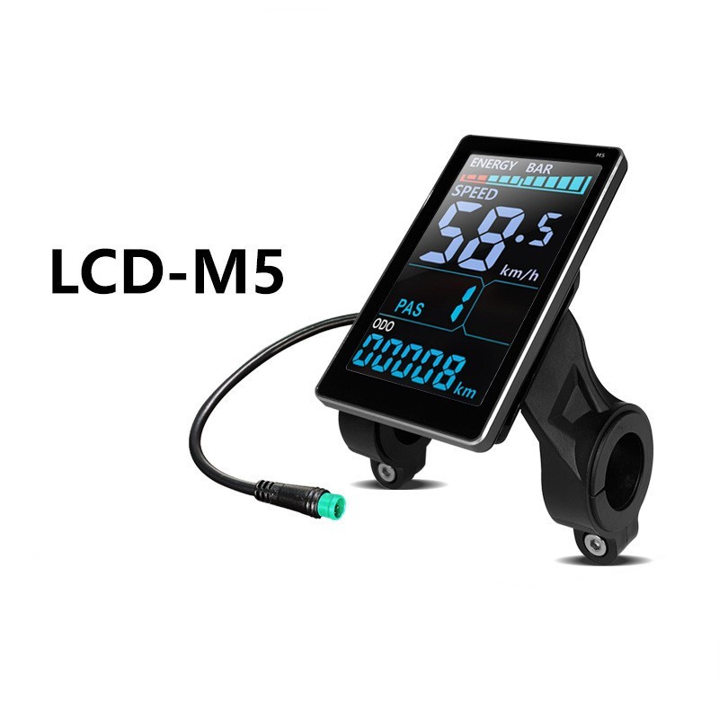 E-Bike Compatible M5 Smart LCD Color Screen with light wire 5PIN WP plug