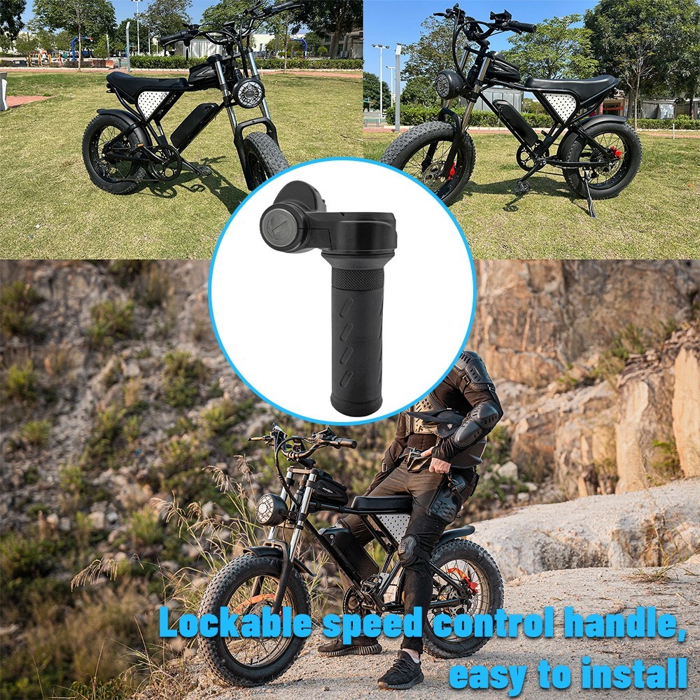 Ebike Full Twist Throttle Grip with 2 Keys Compatible Fit for Ridstar Q20 E-Bike