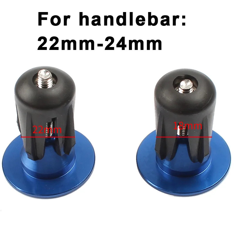 1 Pair Bike Handlebar End Plugs Aluminum Alloy MTB Road BMX Grip Caps