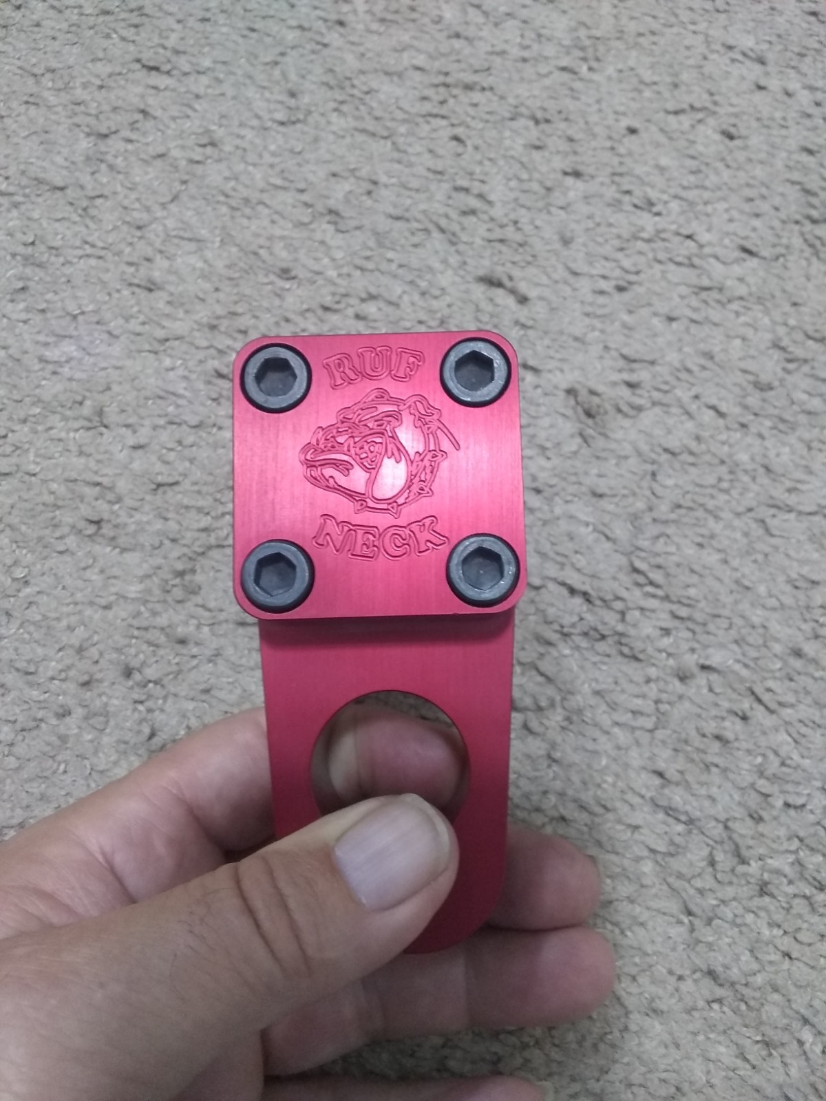 BMX stem ruf neck KNIGHT BIKE CO. RED SE bikes quadangle bullseye PK ripper mcs