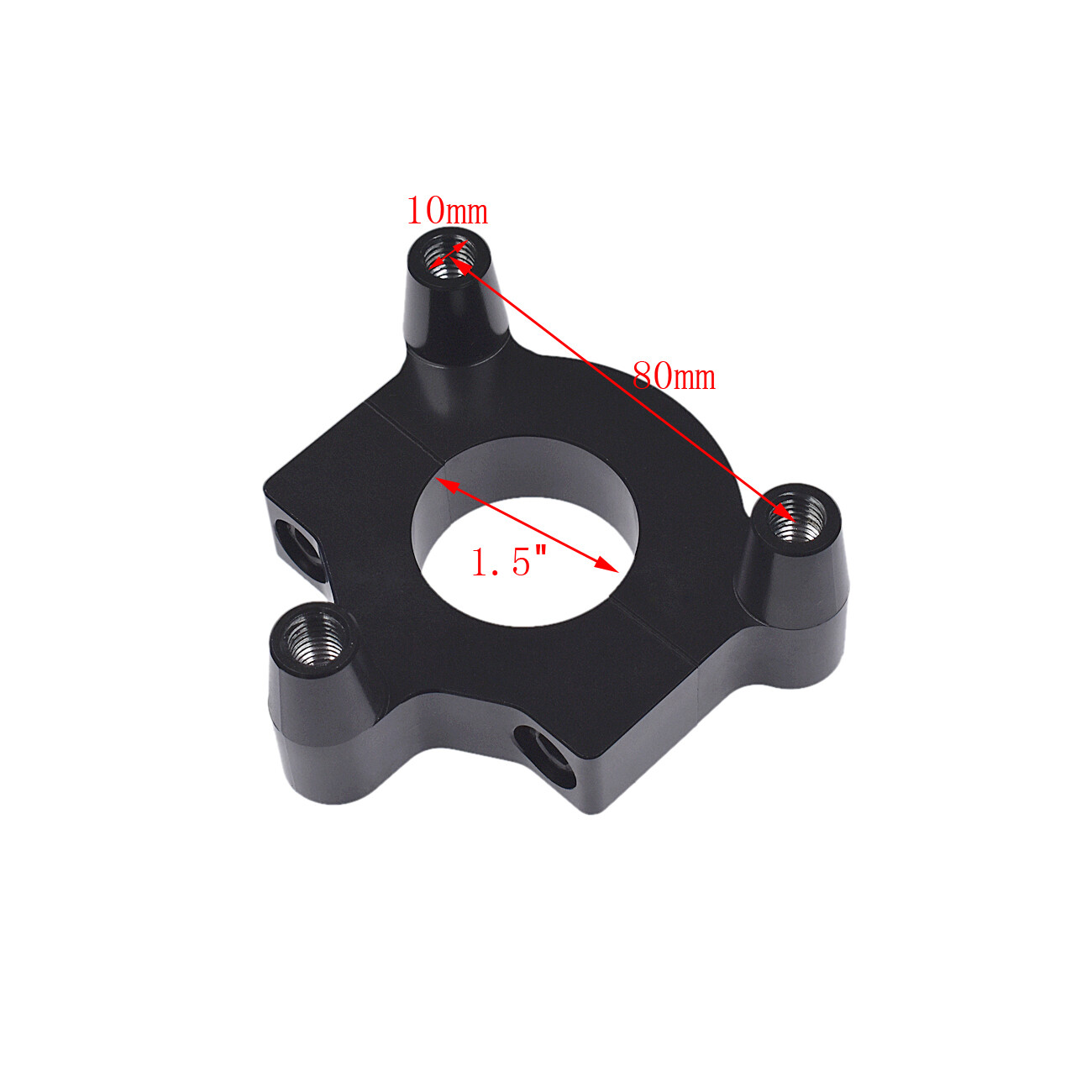 Black 1″ 25mm / 1.5″ 38mm CNC Adapter Fits 49cc 50cc 66cc 80cc Motorized Bicycle