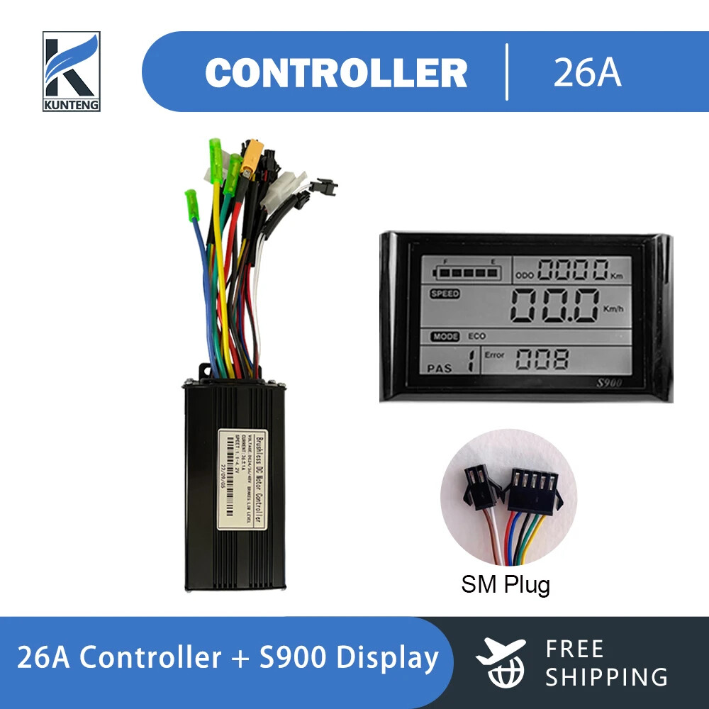 36V 48V 3 Model Sine Wave Controller 17A 26A 30A Display SM / WP Plug for E-bike