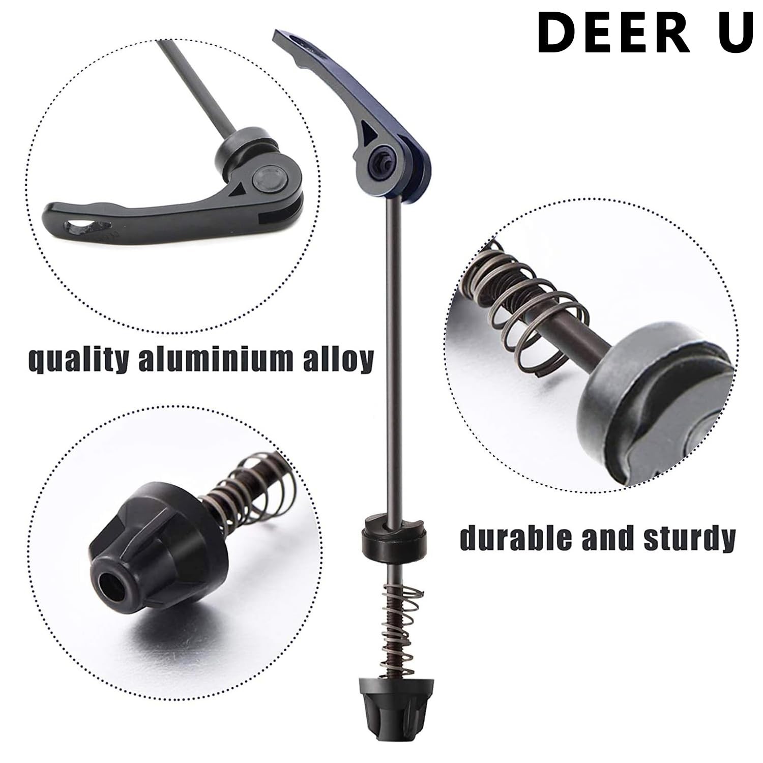 Road Mountain Bicycle MTB Wheel Hub Front and Rear Skewers Quick Release Clip…