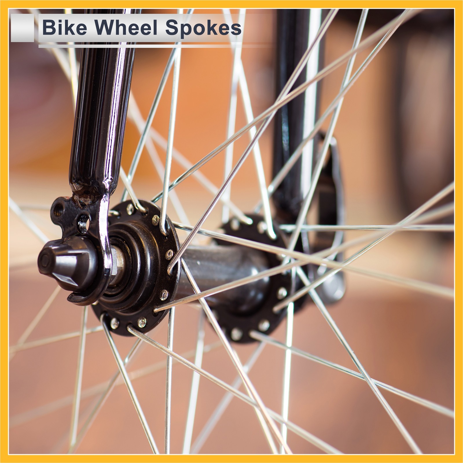 1 Set 12G 114mm Length Bicycle Spokes Nipple autobon Steel Black Universal