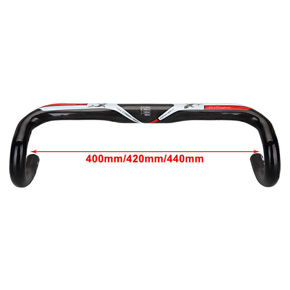 31.8*400/420/440mm Carbon Road Bike Handlebar Racing Drop Bar Bicycle Handle