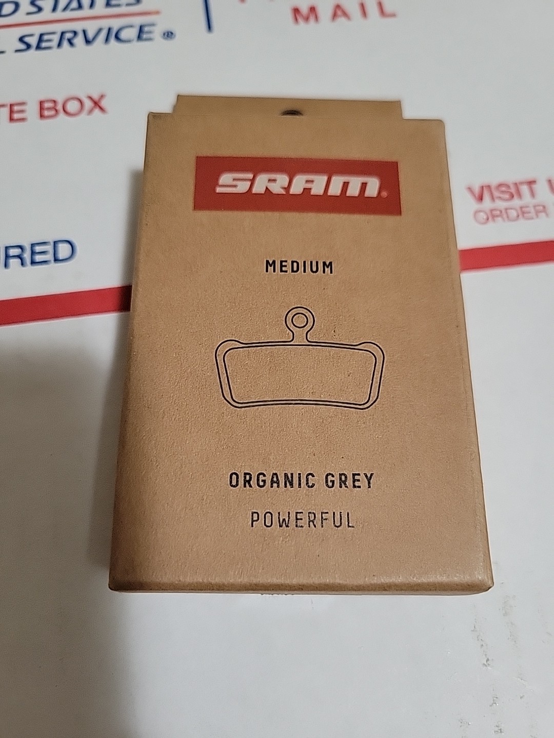 SRAM Medium Disc Brake Pads – Organic Grey Steel Backed, Powerful,