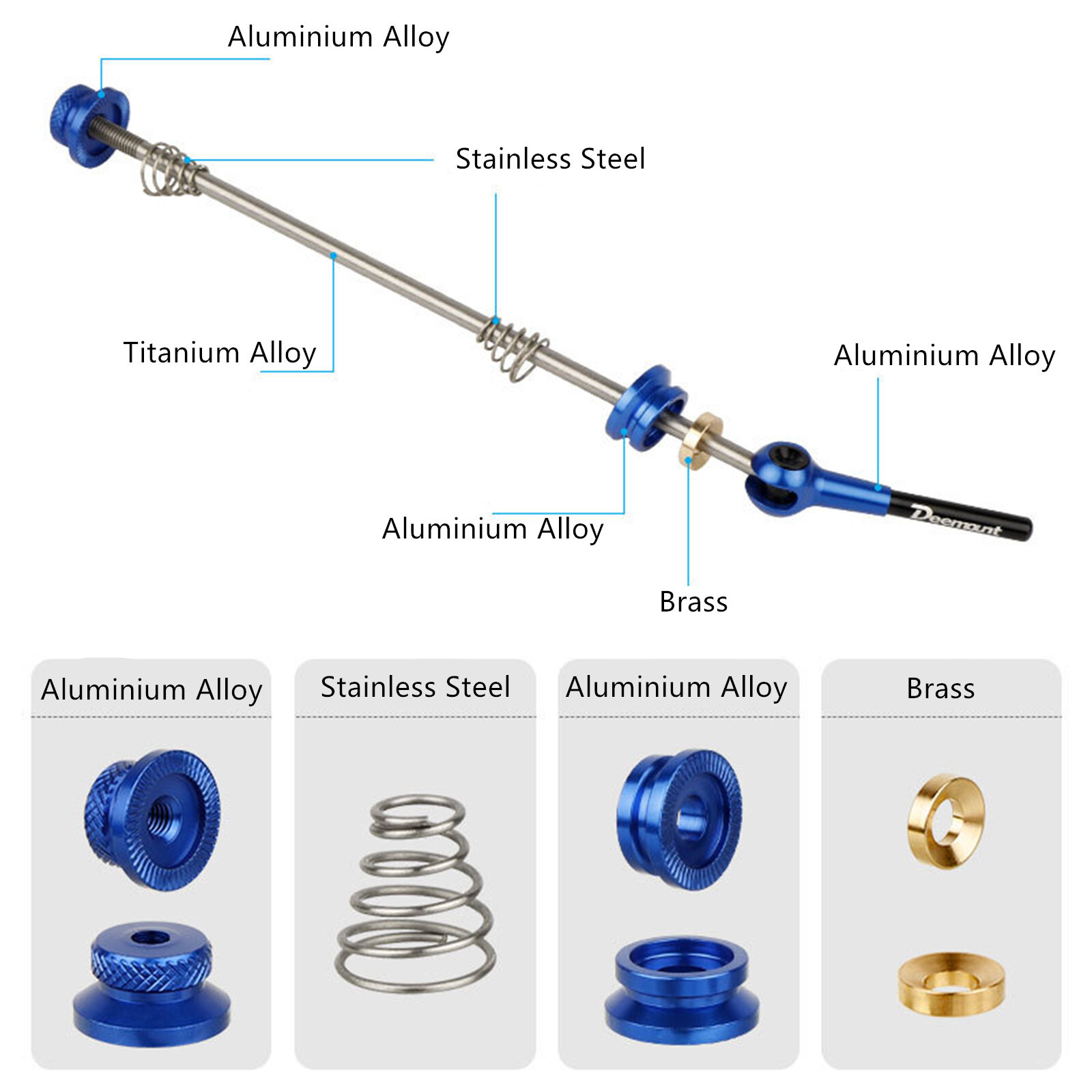 Ti/Lsand Lever /Quick Release Wheel Skewers/Axles-36g/Pair-Ultra Light