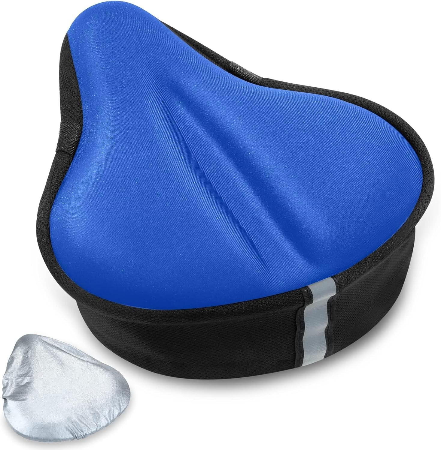 Universal Gel Bike Seat Cushion Cover 11×10 Inch for Ultimate Comfort – Blue