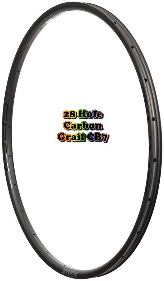 Stan’s Grail CB7 Rim 700c x 21.6mm 28H Stans No Tubes Carbon Gravel Bike Rim NEW