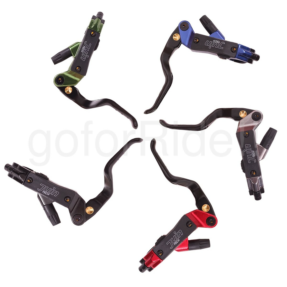 Juin Tech DB1 MTB Mountain Bike Bicycle Disc Brake Set Black/Red ..+160mm Rotors