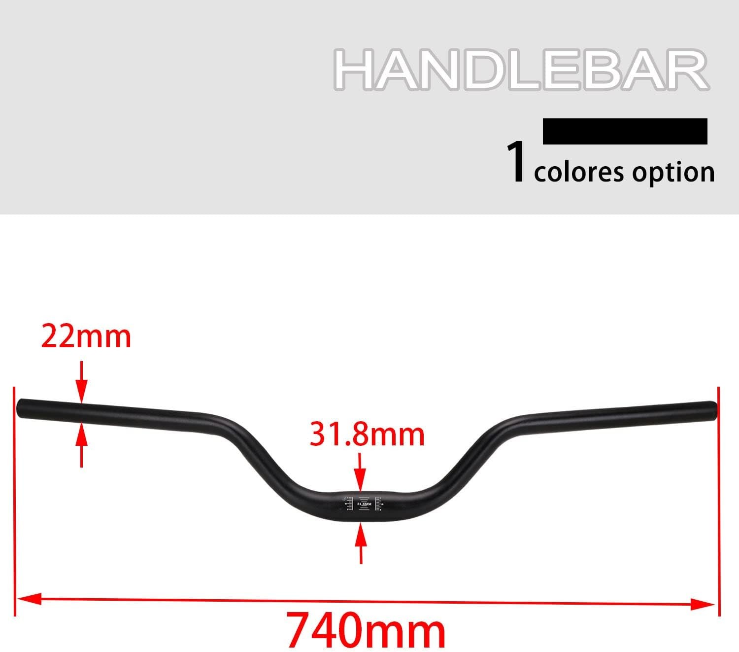 Surron Handlebar,7075 Aluminum 31.8MM and 7/8″ 22MM Andhandle Bar Heightened for