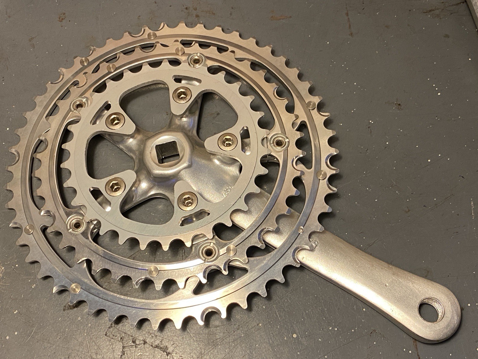 Vintage NOS Campagnolo Centaur Triple Crankset 9 Speed 175mm 50/40/30t