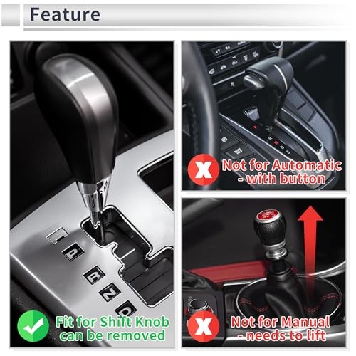 Car Gear Shift Knob Acrylic Aluminum Alloy Stick Shifter Lever Knob Light Blue