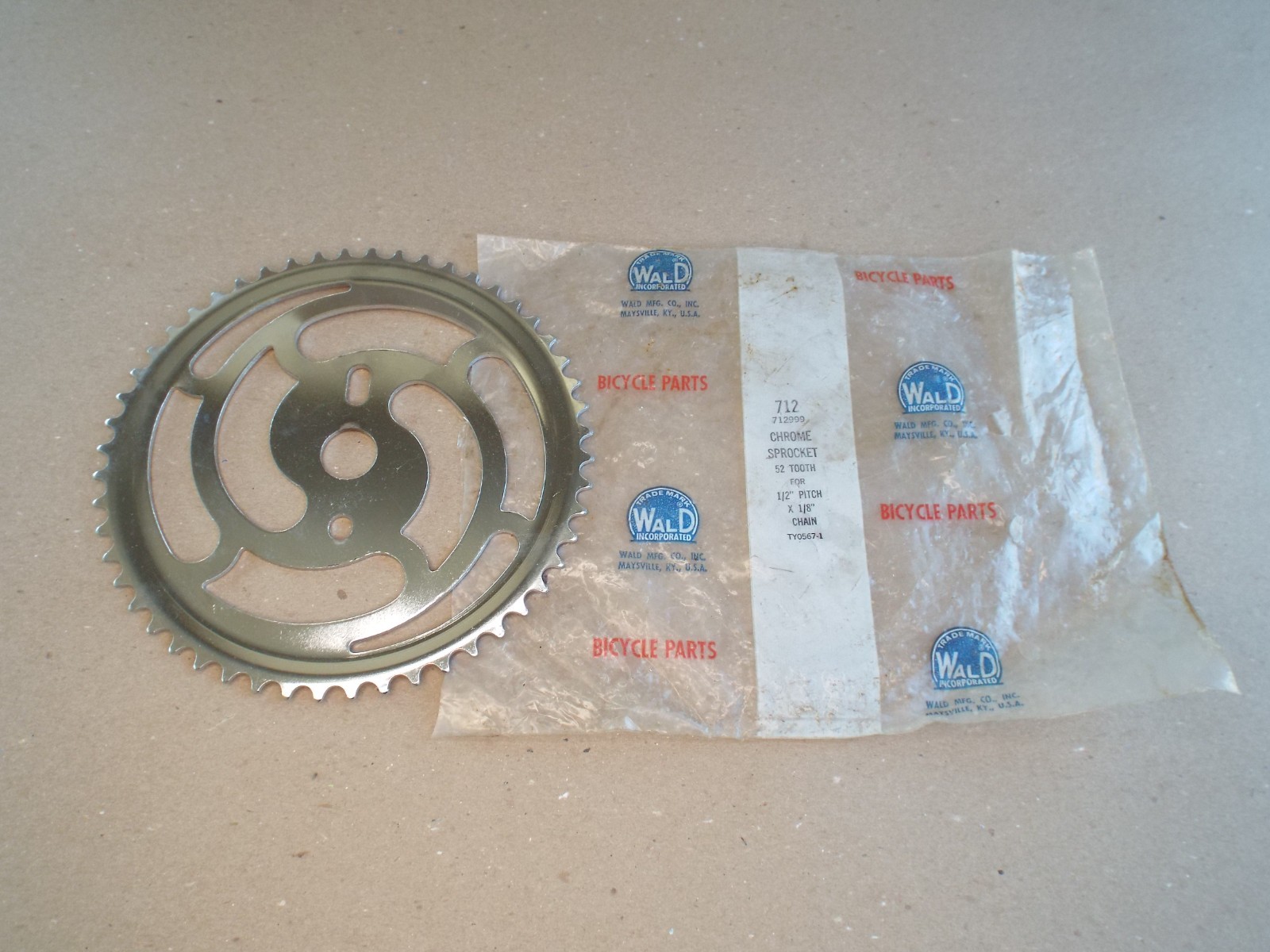 VTG Wald 52 Tooth Bicycle Chrome Chain Ring / Crank Sprocket – New Other -Nice!