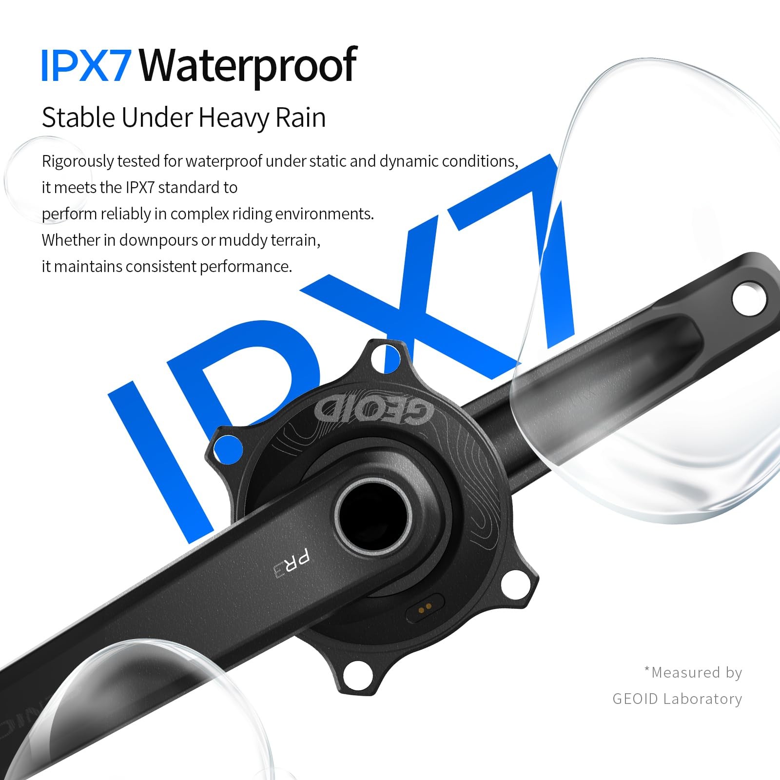 GEOID PM500 Bike Power Meter Crankset, ±1.5% Accuracy, Lightweight 680g, 300h…