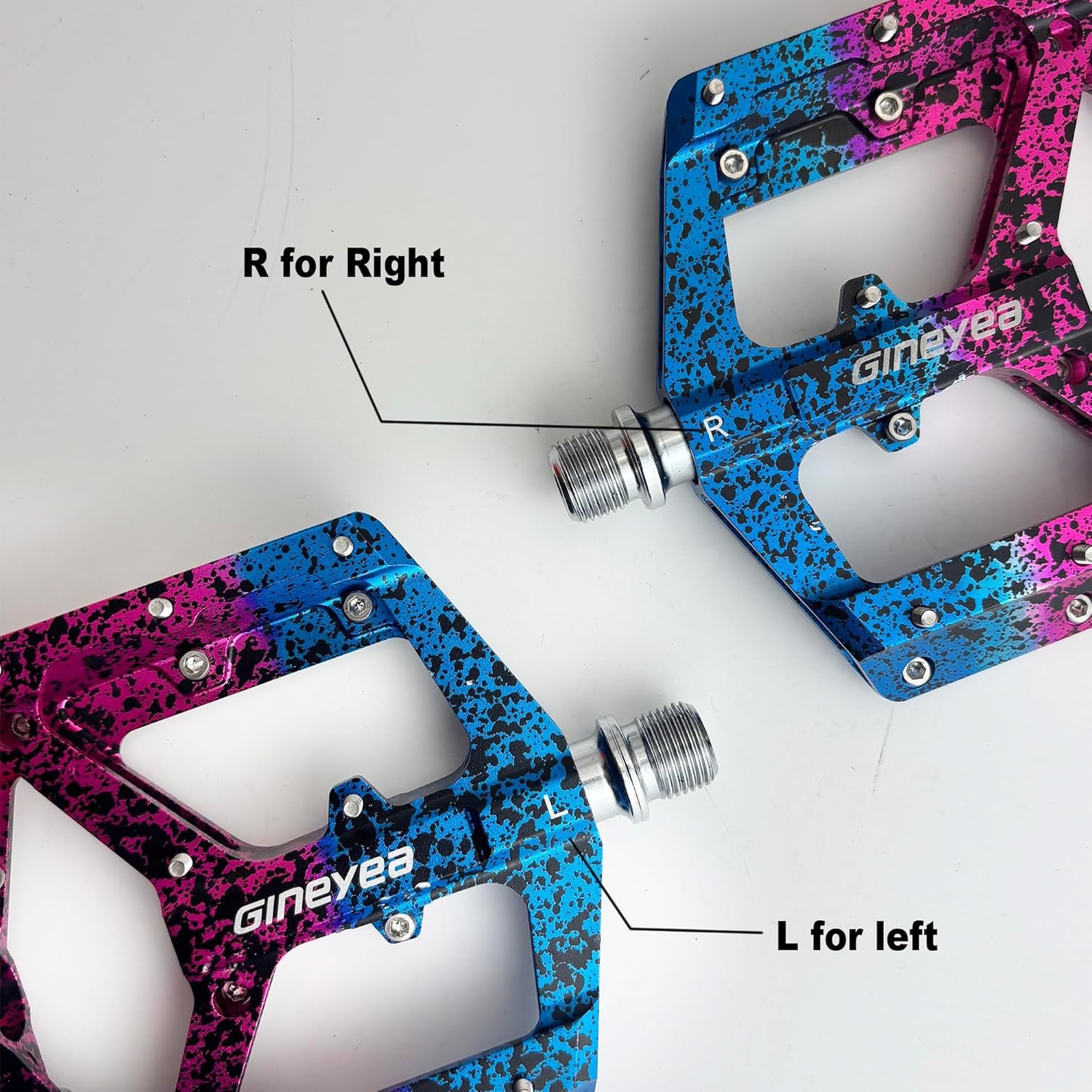 Mountain Bike Pedals Aluminum Alloy Flat Platform 9/16″ Sealed Bearing
