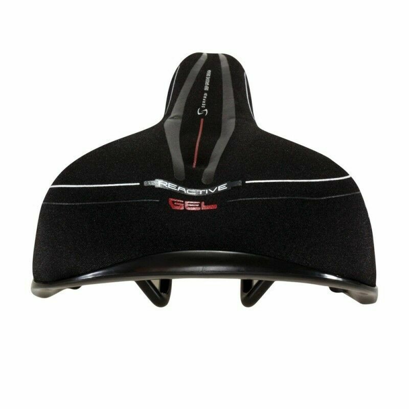 Serfas Men’s MSC-226 Ractive Gel Saddle – Lycra Cover – Black