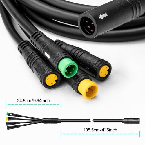 1T4 Cable Ebike Wiring Harness for BAFANG BBS01B BBS02B BBS HD Mid Drive Motor