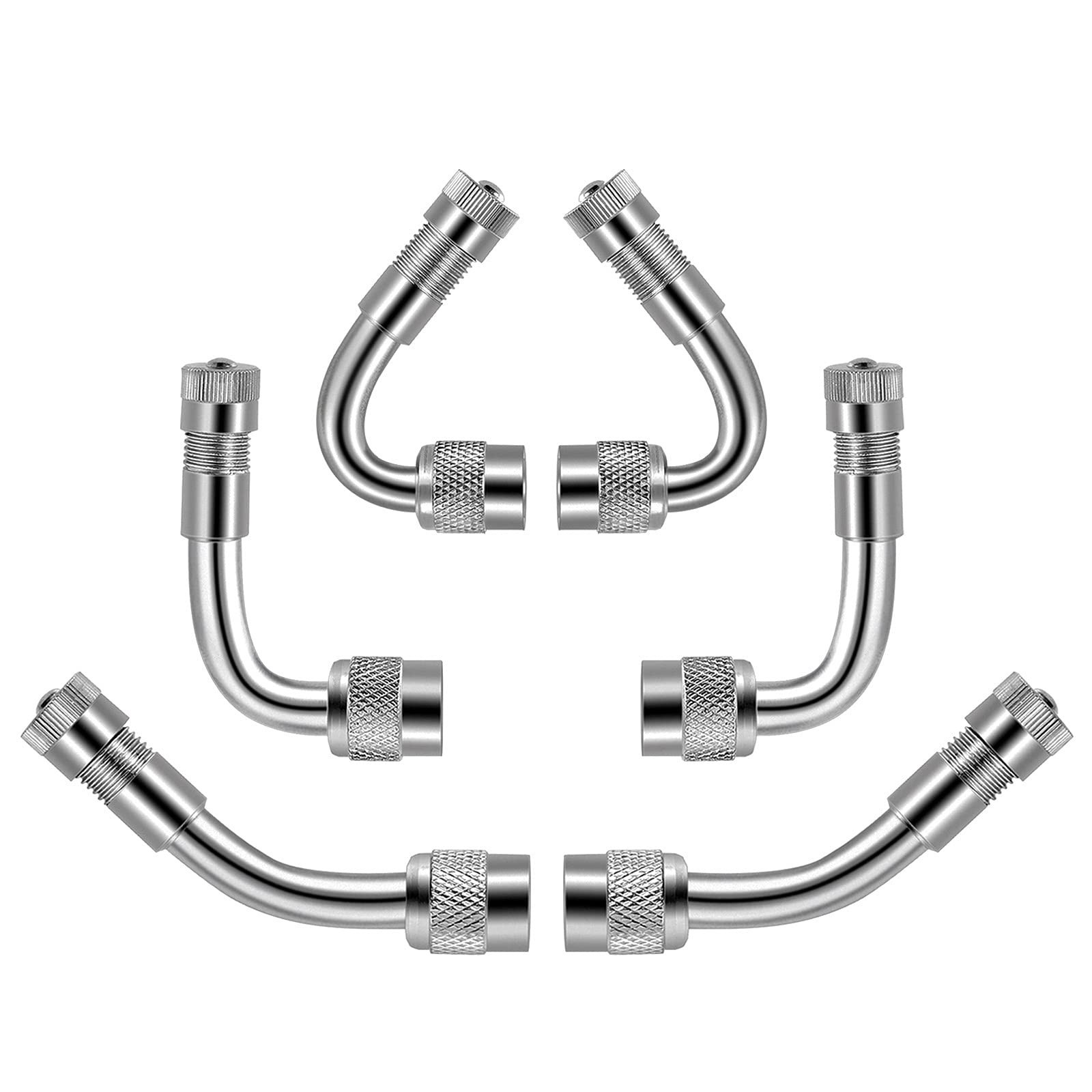 6Pieces Valve Stem Extenders,Dually Valve Extension 45 Degree 90 Degree 135 D…