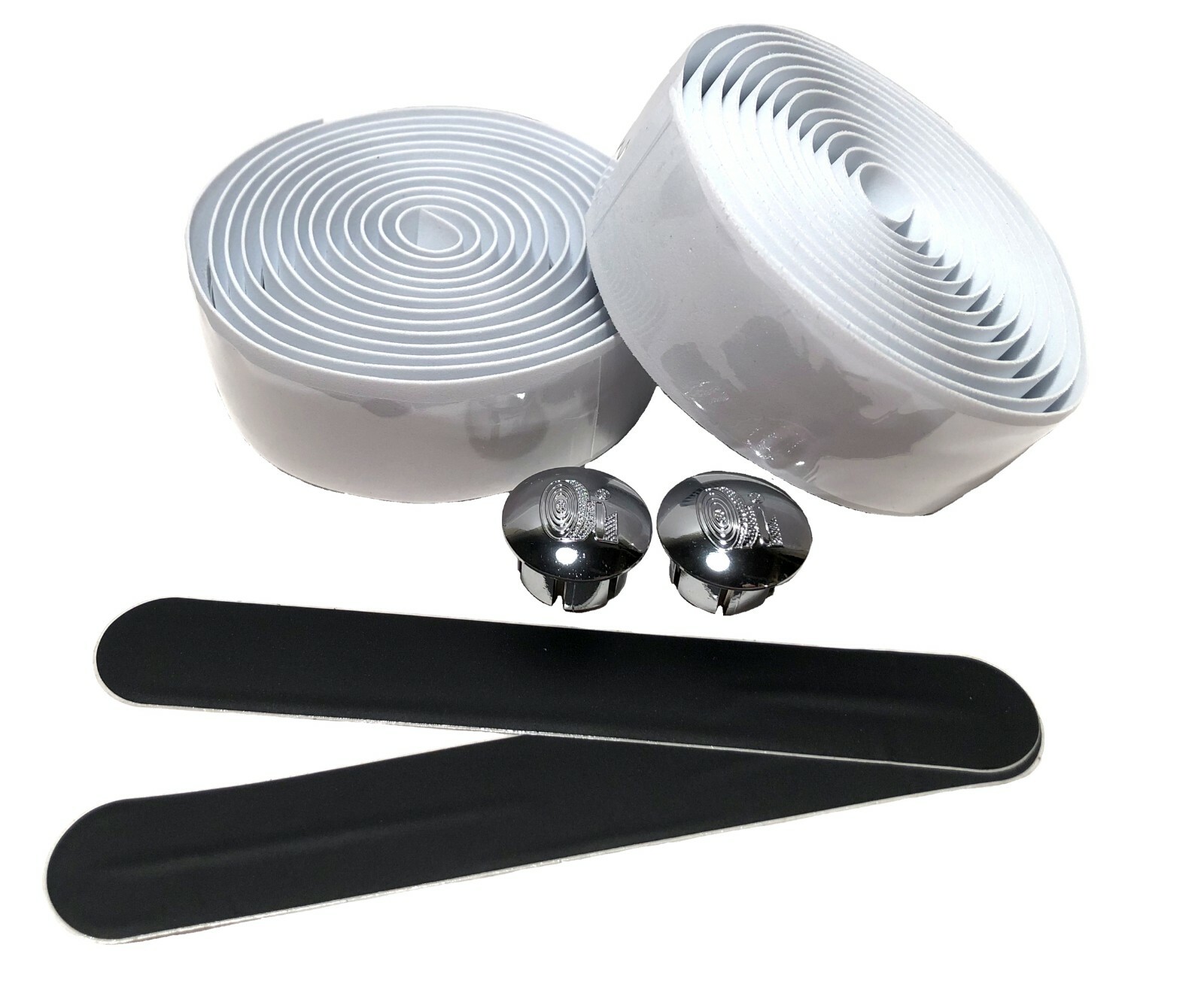 EVA Road Bike White Handlebar Tape, Bicycle Handle Bar Cycling Wraps w/ End Caps