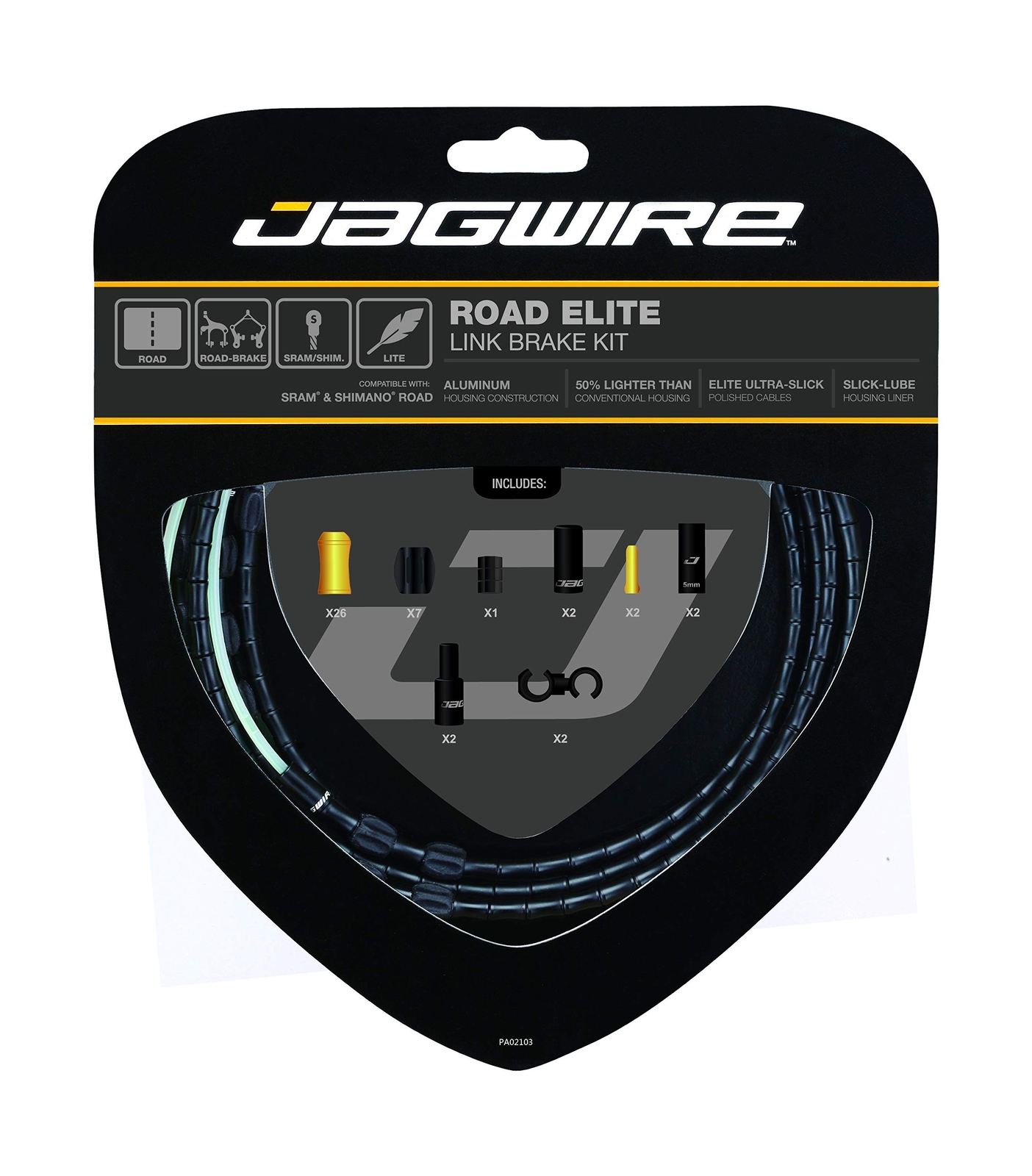 Jagwire – Road Elite Link Brake DIY Cable Kit | for Road Brake Caliper Bikes …