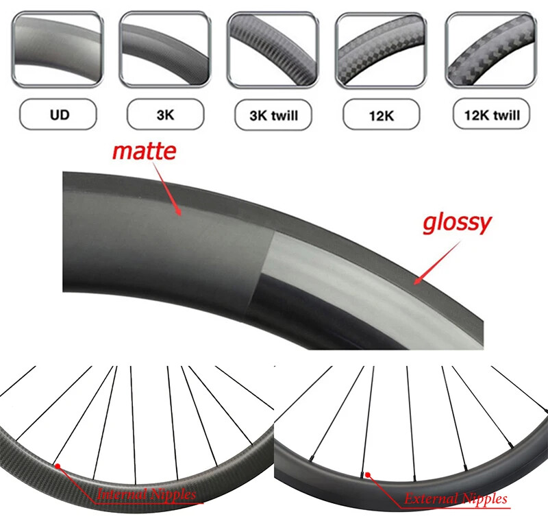 29er MTB Carbon Rims 29er Mountain Bike Carbon Rims UD 3K 12K Matte Glossy
