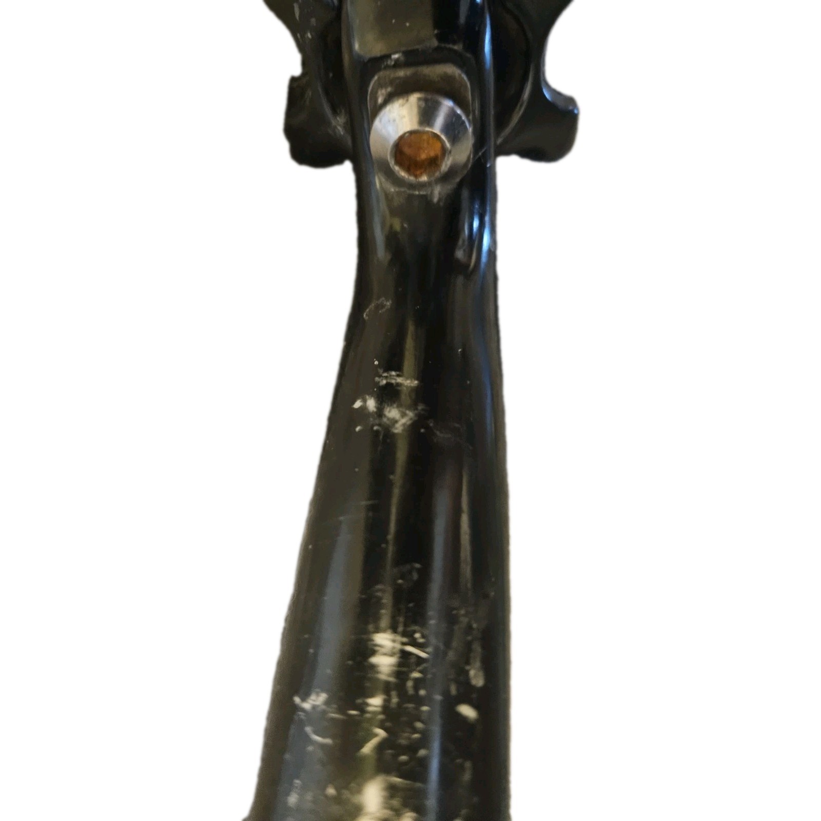 Black Metal Plain Bicycle Seatpost 27.2mm x 350mm w/ Saddle Clamp Head