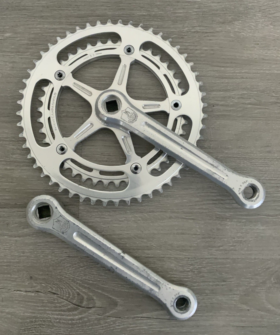 CAMPAGNOLO RECORD CRANKSET DOUBLE 52-42 TOOTH 170 MM ARMS