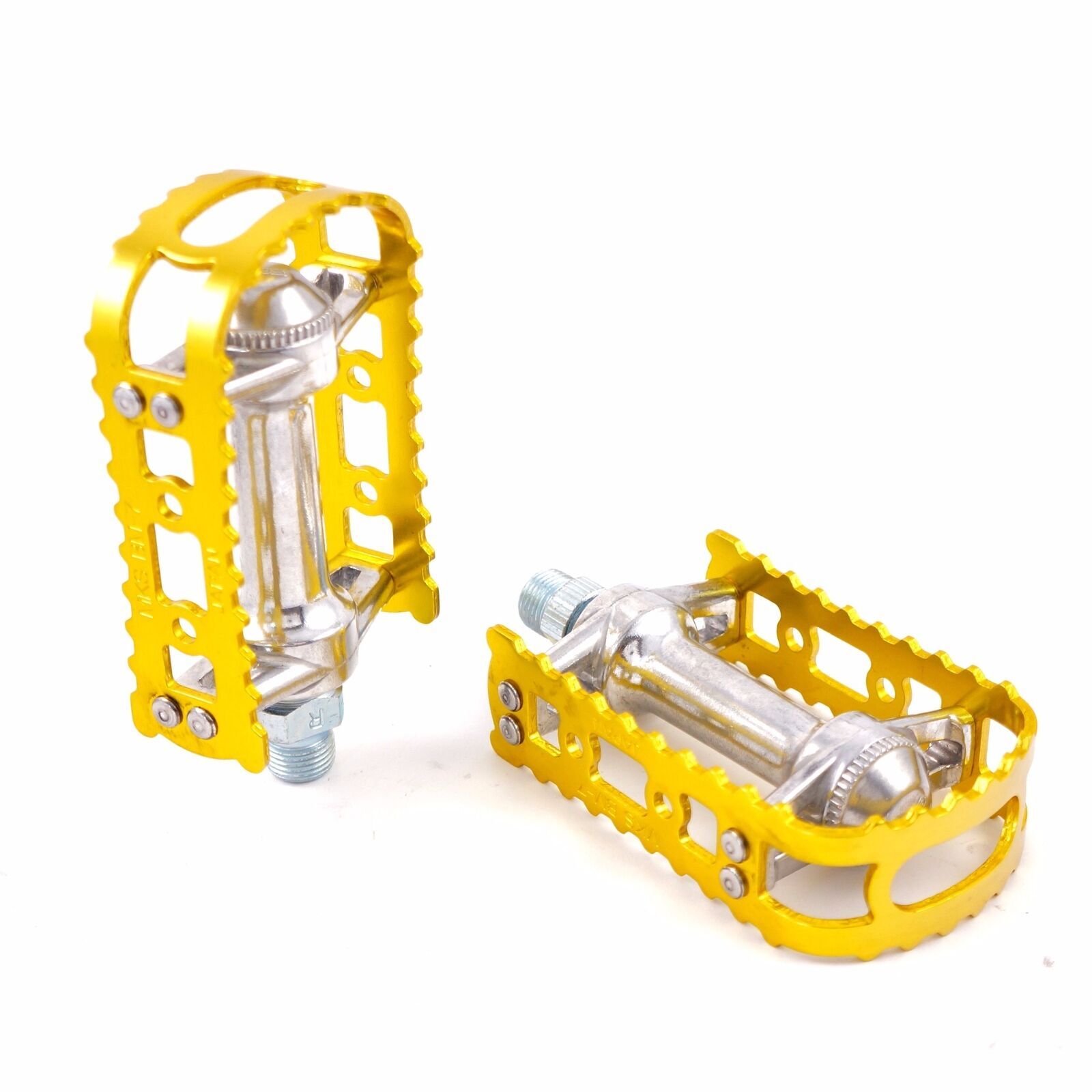 MKS BM-7 Alloy Anodized MTB BMX Old School Flat Bike 9/16″ Pedal – Gold