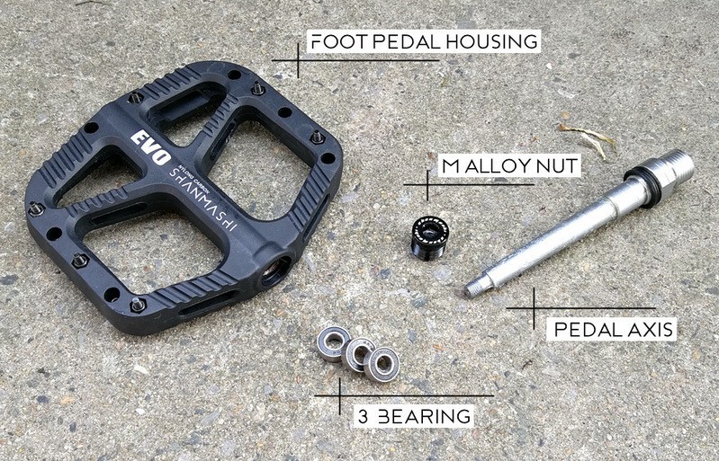 Nylon fiber Road MTB Mountain Bike Bicycle Pedal 3 Bearing Flat Pedals Black