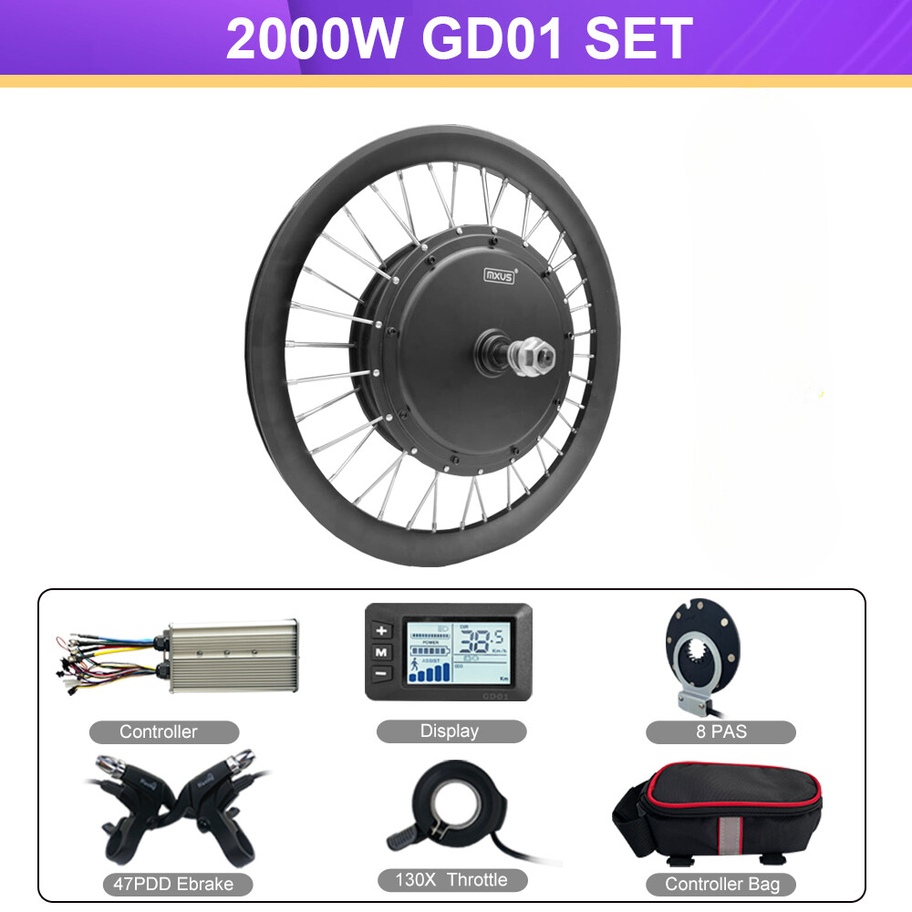 48V 2000W Mountain E-bike Gearless Brushelss Rear Motor 20-29Inch 700C 3.0 Tire