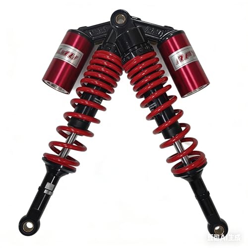 Red Black 7mm Spring Universal Motorcycle Air Shock Absorber 360mm 14.17″