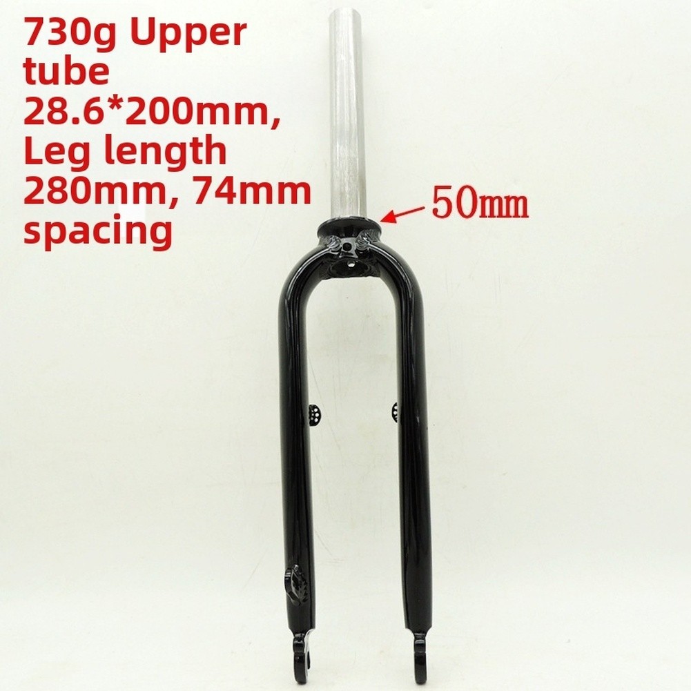 Folding Bicycle Fork 20 Inch Aluminum 28.6mm Steerer Tube 74mm Spacing V Brake