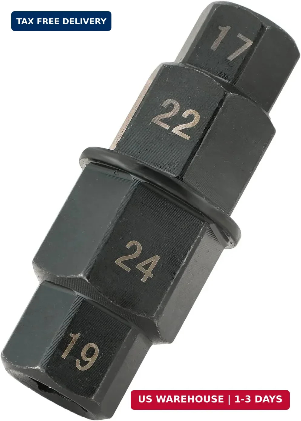 ATPEAM Hex Axle Tool – 17mm, 19mm, 22mm, 24mm 3/8″ Hex Allen Spindle Socket Adap