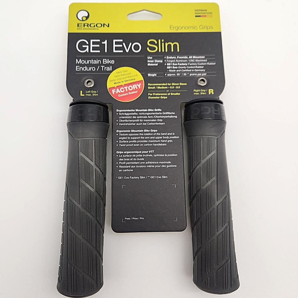 Ergon GE1 EVO Factory Slim Lock-On Frozen Stealth Bicycle Grips OPEN PACKAGE