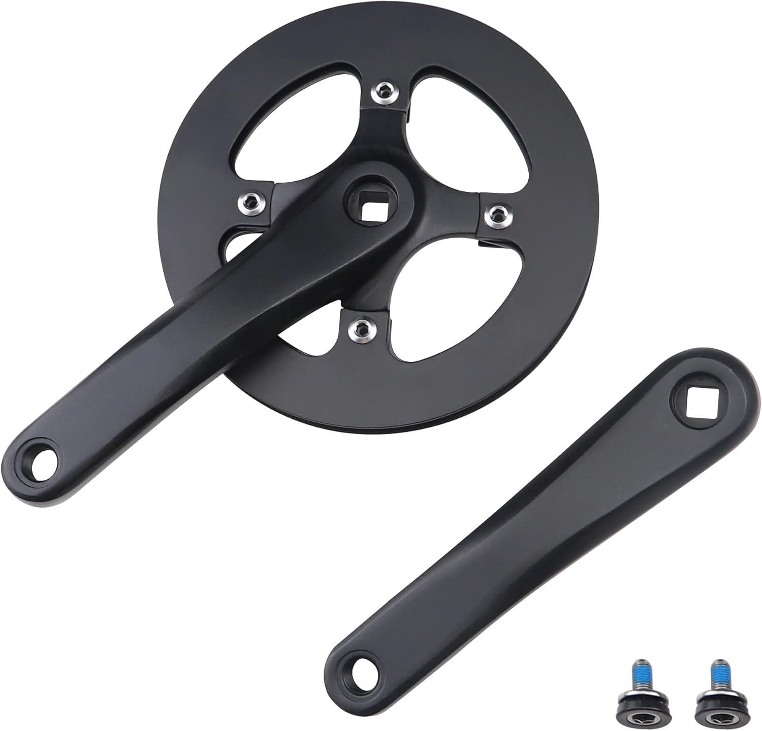 E Bike Crankset 1PCS 42T Steel Chainring Crankset with Aluminium Alloy Double Ch